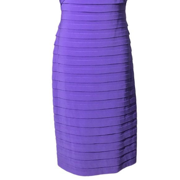 Adrianna Papell   Luxury Designer Purple Sleeveless Sheath Dress Size 14 - Picture 11 of 15